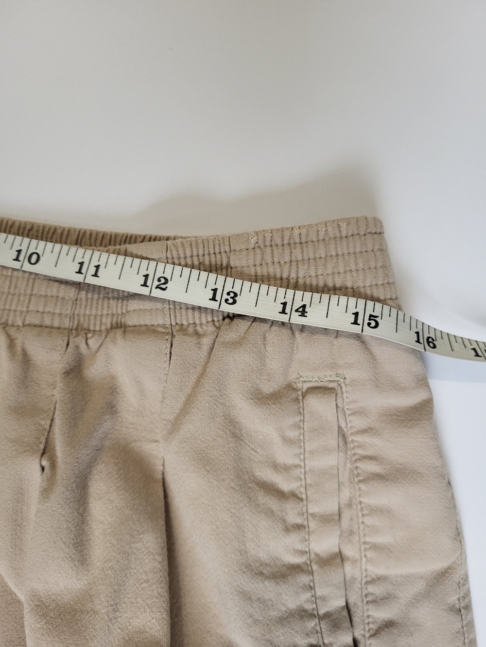 LL Bean Pull On‎ Khaki Pants Elastic Waist Cotton Women's Size Medium Tall Large - Picture 5 of 9